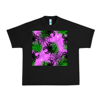 Black halloween spider green leopard seamless pattern Urban Heavy Tee - BundleAndBundleShop