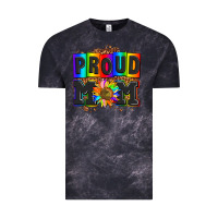 Cloud Black proud mom with sunflower Vintage Tee - AdoDesignShop