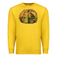 Lemon Gymnocalycium Variegated Cactus Premium Sweatshirt - LillyAllenDesigns