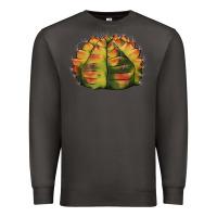 Smoke Gymnocalycium Variegated Cactus Premium Sweatshirt - LillyAllenDesigns