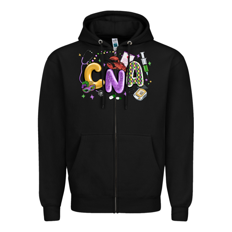 Cna Mardi Gras Zipper Hoodie by MaliasSmallBusiness | Teevron