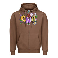 Chestnut cna mardi gras Zipper Hoodie - MaliasSmallBusiness