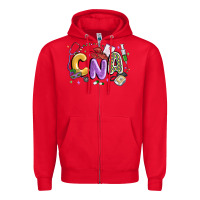Red cna mardi gras Zipper Hoodie - MaliasSmallBusiness