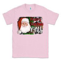 Bubblegum Pink santa merry christmas y'all Classic Tee - AdoDesignShop