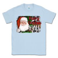 Dusty Blue santa merry christmas y'all Classic Tee - AdoDesignShop