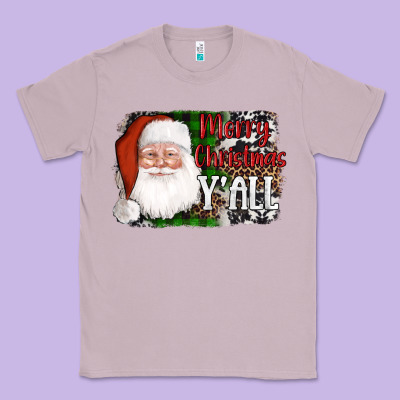 Santa Merry Christmas Y'all Classic Tee Designed By Adodesignshop