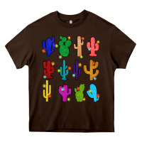 Chocolate Brown christmas glitter cactus Heavy Core Tee - Zillion Design Studio