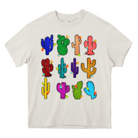 Cream christmas glitter cactus Heavy Core Tee - Zillion Design Studio