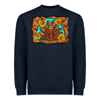 Navy Thanksgiving Turkey Heavyweight Sweatshirt - Artiststas