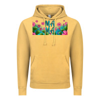 Vintage Mustard cactus and flowers mama libbey glass Vintage Hoodie - HRA Design Shop
