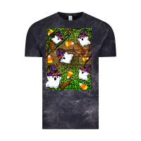 Cloud Black Halloween ghost Vintage Tee - Artiststas