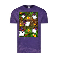 Cloud Purple Halloween ghost Vintage Tee - Artiststas