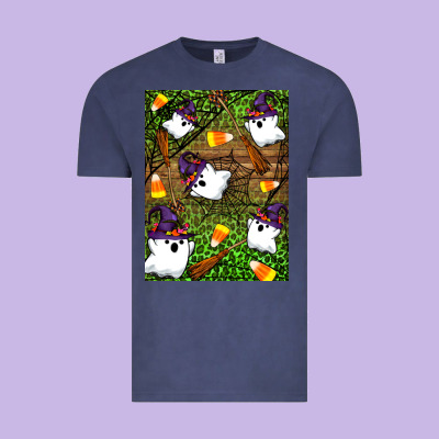 Halloween Ghost Vintage Tee Designed By Artiststas