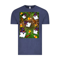 Vintage Denim Halloween ghost Vintage Tee - Artiststas