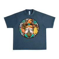 Midnight Navy fall gnomes round earrings 1 Urban Heavy Tee - Artiststas