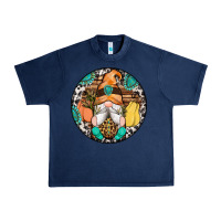 Navy fall gnomes round earrings 1 Urban Heavy Tee - Artiststas