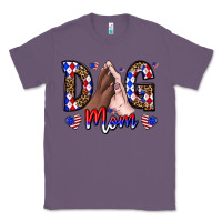 Lavender America Dog Mama Classic Tee - CowhideDigitalArt