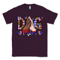 Plum America Dog Mama Classic Tee - CowhideDigitalArt