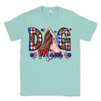 Seafoam America Dog Mama Classic Tee - CowhideDigitalArt