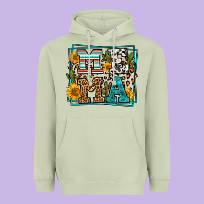 Western Leopard Mema Heavyweight Hoodie Designed By Lillyallendesigns
