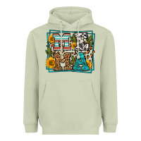 Matcha western leopard mema Heavyweight Hoodie - LillyAllenDesigns