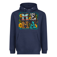 Navy western leopard mema Heavyweight Hoodie - LillyAllenDesigns