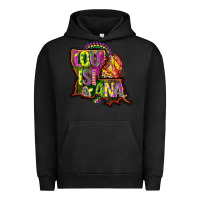 Pigment Black louisiana map Urban Hoodie - CowGirlArtShop