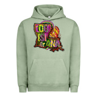 Pigment Oil Green louisiana map Urban Hoodie - CowGirlArtShop