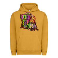 Pigment Peanut Butter louisiana map Urban Hoodie - CowGirlArtShop