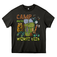 Asphalt camp more worry less Heavy Core Tee - texasbilliewilder