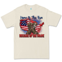 Home Of The Free Because Of The Brave Premium Tee | Teevron