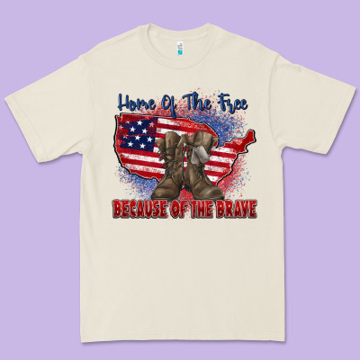 Home Of The Free Because Of The Brave Premium Tee Designed By Zillion Design Studio