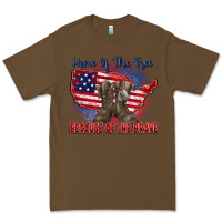 Cacao home of the free because of the brave Premium Tee - Zillion Design Studio