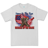 Dove Grey home of the free because of the brave Premium Tee - Zillion Design Studio