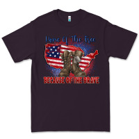 Plum home of the free because of the brave Premium Tee - Zillion Design Studio