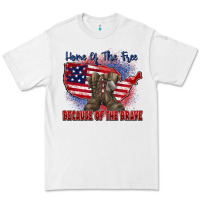 White home of the free because of the brave Premium Tee - Zillion Design Studio