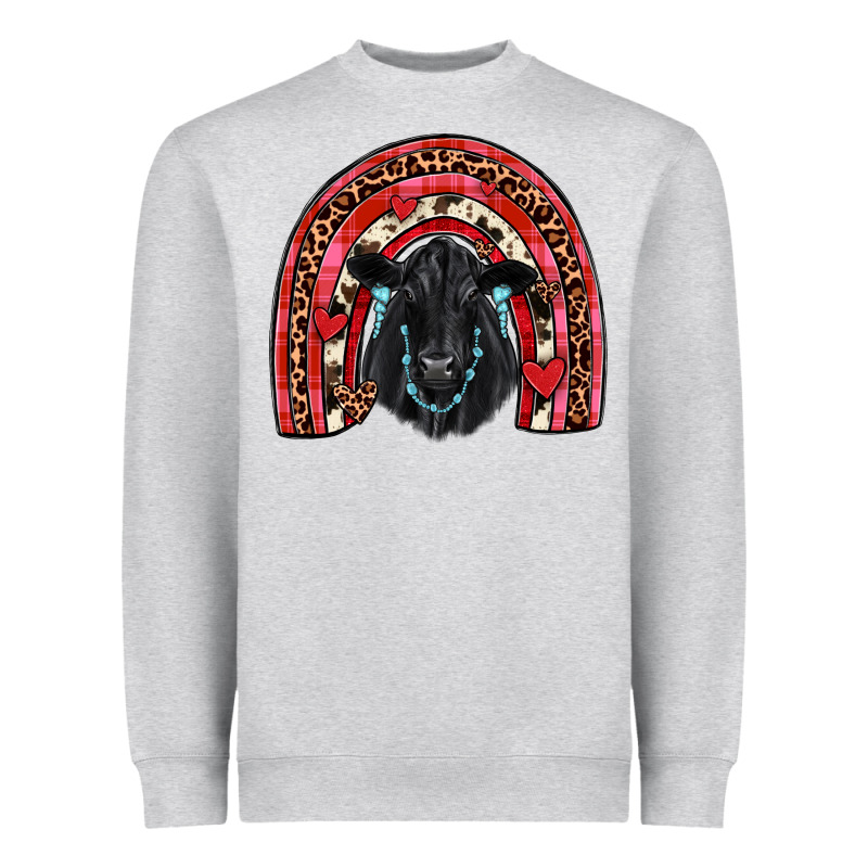 Valentines Black Angus  Rainbow Heavyweight Sweatshirt by JahusDesignShop | Teevron