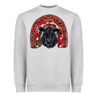 Heather Grey valentines black angus  rainbow Heavyweight Sweatshirt - JahusDesignShop