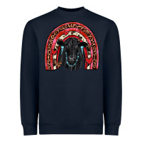Navy valentines black angus  rainbow Heavyweight Sweatshirt - JahusDesignShop