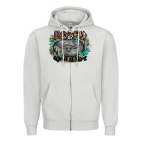 Dove Grey rodeo kind of girl Zipper Hoodie - MaliasSmallBusiness