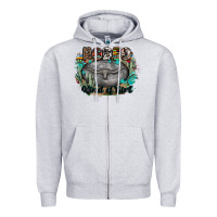Heather Grey rodeo kind of girl Zipper Hoodie - MaliasSmallBusiness