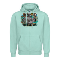 Seafoam rodeo kind of girl Zipper Hoodie - MaliasSmallBusiness
