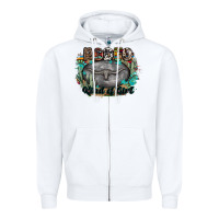 White rodeo kind of girl Zipper Hoodie - MaliasSmallBusiness