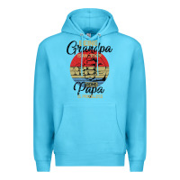 Ocean Blue Being Grandpa İs An Honor Being Papa İs Priceless Premium Hoodie - Bettercallsaul