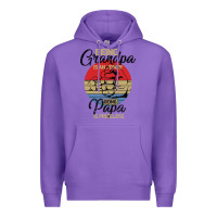 Purple Being Grandpa İs An Honor Being Papa İs Priceless Premium Hoodie - Bettercallsaul