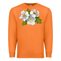 Carrot Hawthorn Flower Premium Sweatshirt - LillyAllenDesigns