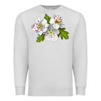 Dove Grey Hawthorn Flower Premium Sweatshirt - LillyAllenDesigns