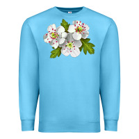 Ocean Blue Hawthorn Flower Premium Sweatshirt - LillyAllenDesigns