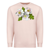 Pale Pink Hawthorn Flower Premium Sweatshirt - LillyAllenDesigns
