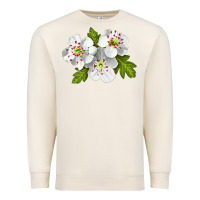 Sandshell Hawthorn Flower Premium Sweatshirt - LillyAllenDesigns